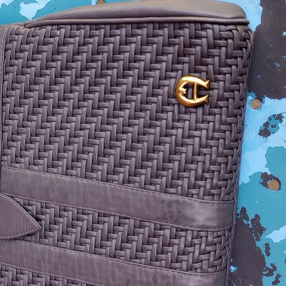 Vintage Etienne Aigner Gray Clutch/ Shoulder Bag - Picture 7 of 7